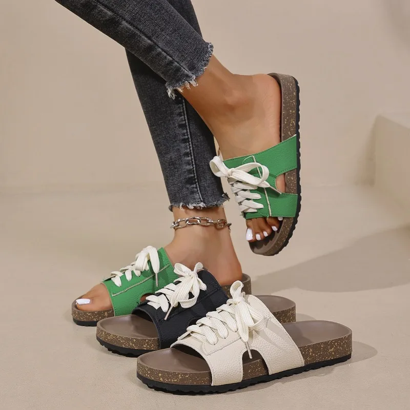 2025 New Hot Selling Size 36-43 Woven One Word Lace Up Slippers for Women, New Flat Heel Roman Sandals, Thick Soled Beach Shoes
2025 New Hot Selling Size 36-43 Woven One Word Lace Up Slippers for Women, New Flat Heel Roman Sandals, Thick Soled Beach Shoes