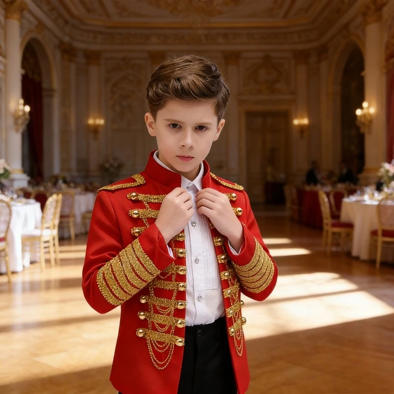 European Army Dress Boys' Tassel Prince Dress Christmas Stage Performance Dress Children's Day Performance Top
European Army Dress Boys' Tassel Prince Dress Christmas Stage Performance Dress Children's Day Performance Top