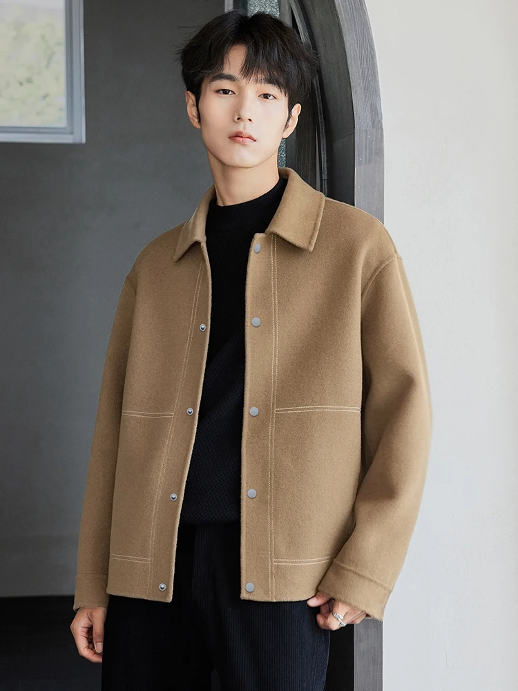 Suit Jacket Men's Solid Color Topstitching Double-Sided Wool Thick Warm Autumn and Winter New Short Single-Breasted Top Fashion
Suit Jacket Men's Solid Color Topstitching Double-Sided Wool Thick Warm Autumn and Winter New Short Single-Breasted Top Fashion