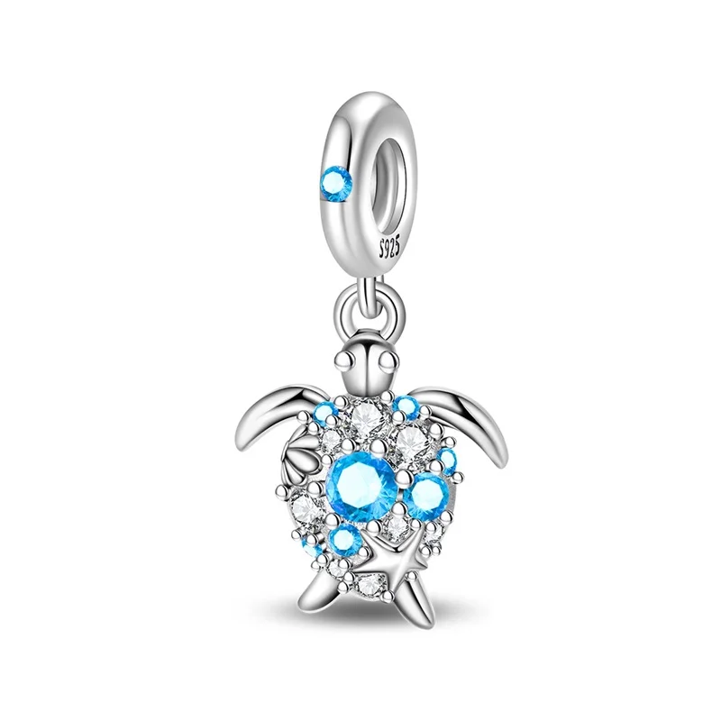 925 Sterling Silver Blue Turtle CZ Zircon Charms Pendant Fit 3mm Original Bracelet DIY Women Fine Birthday Party Jewelry Gifts
925 Sterling Silver Blue Turtle CZ Zircon Charms Pendant Fit 3mm Original Bracelet DIY Women Fine Birthday Party Jewelry Gifts