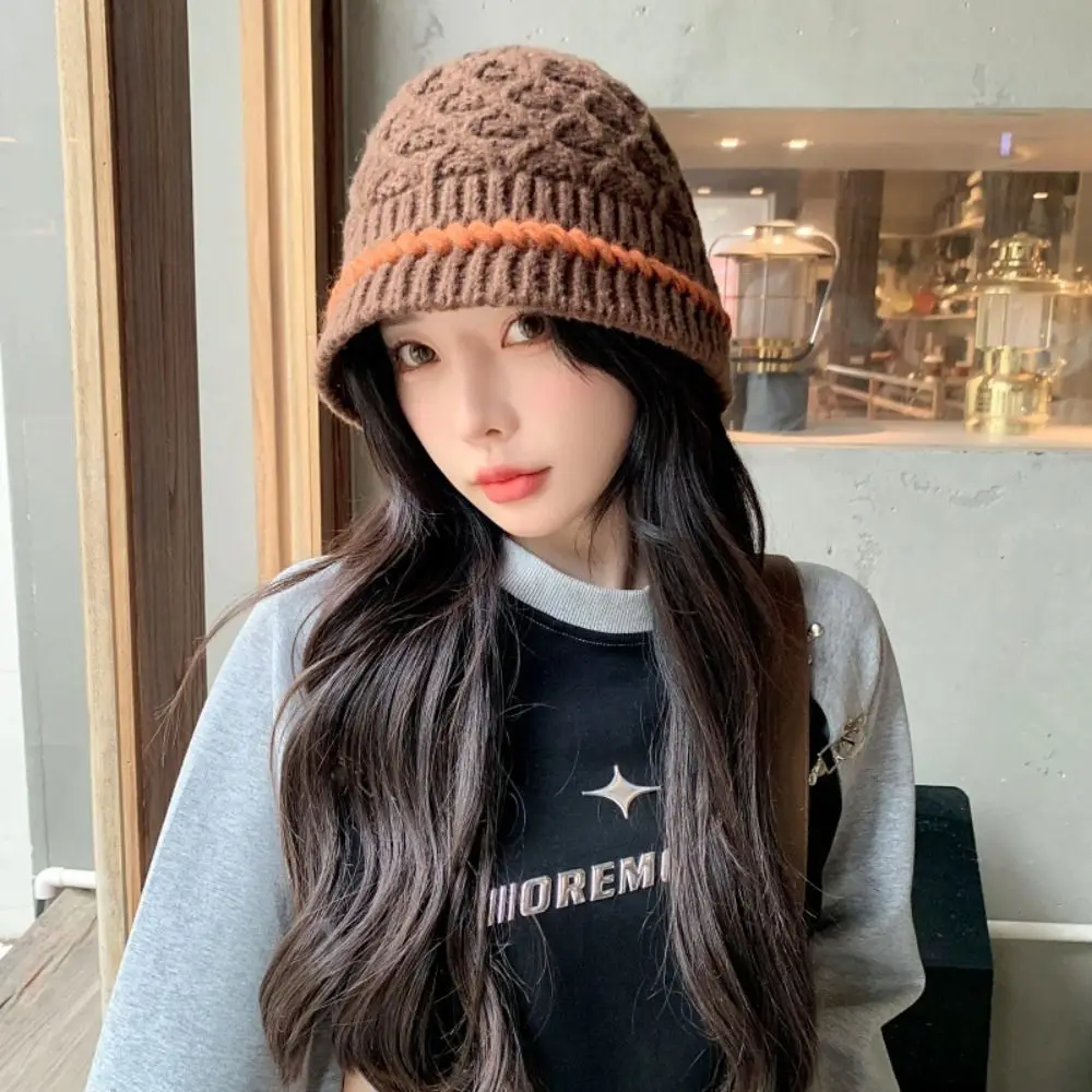 Sweet Bohemian Style Knitted Beanies Hat Thin Hollow Out Crochet Pullover Hat Breathable Korean Winter Weave Cap Autumn 
Sweet Bohemian Style Knitted Beanies Hat Thin Hollow Out Crochet Pullover Hat Breathable Korean Winter Weave Cap Autumn