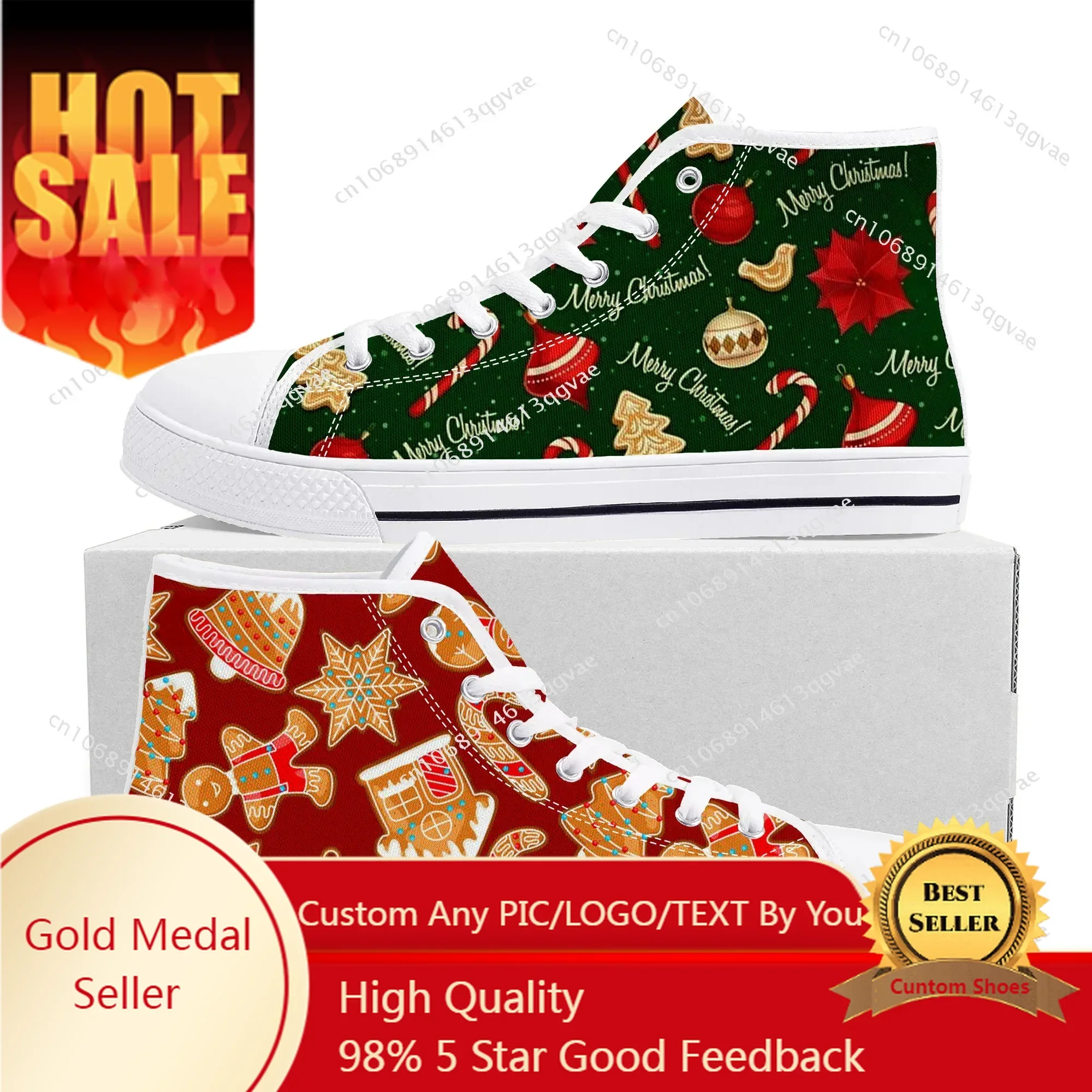 New Christmas High Top High Quality Sneakers Mens Womens Teenager Canvas Sneaker Casual Couple Shoes Custom Made Shoe White
New Christmas High Top High Quality Sneakers Mens Womens Teenager Canvas Sneaker Casual Couple Shoes Custom Made Shoe White