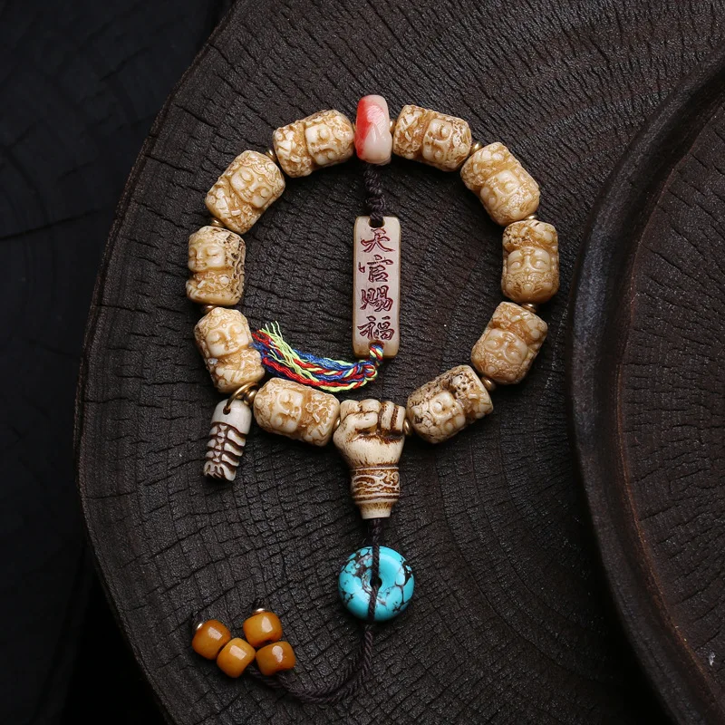 Тибетский браслет с резьбой по костях Тара, круги, бирюзовые бусины, отличная мощность в руках, трехсторонние аксессуары
Тибетский браслет с резьбой по костях Тара, круги, бирюзовые бусины, отличная мощность в руках, трехсторонние аксессуары