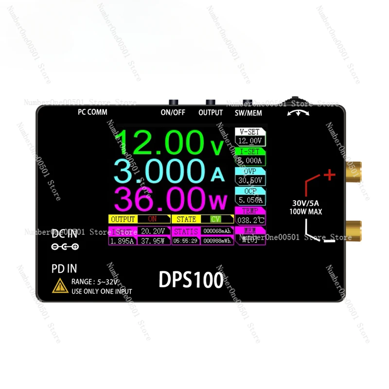 2.4-inch color screen high-power 100W portable 30V power supply CNC DC adjustable 5A programmable
2.4-inch color screen high-power 100W portable 30V power supply CNC DC adjustable 5A programmable