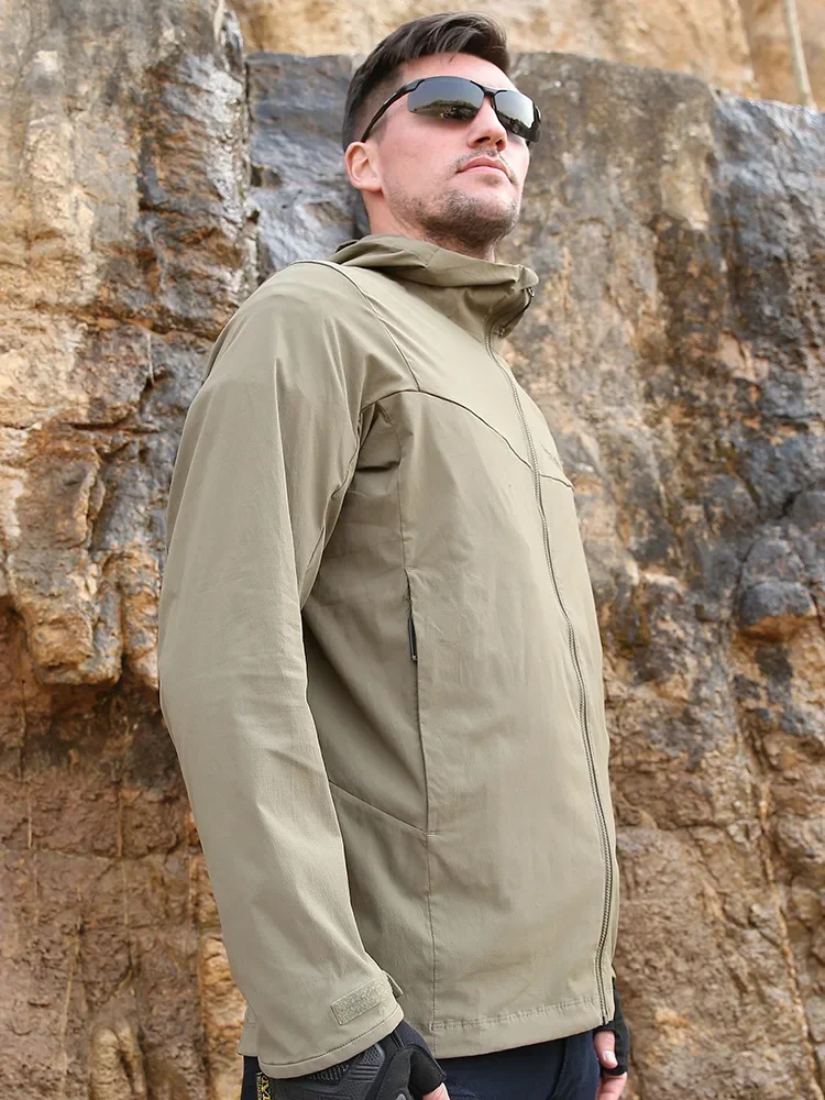 Outdoor Tactical Skin Windbreaker Men Spring Summer Elastic Quick-Drying Lightweight Thin Breathable Portable Waterproof Jackets
Outdoor Tactical Skin Windbreaker Men Spring Summer Elastic Quick-Drying Lightweight Thin Breathable Portable Waterproof Jackets