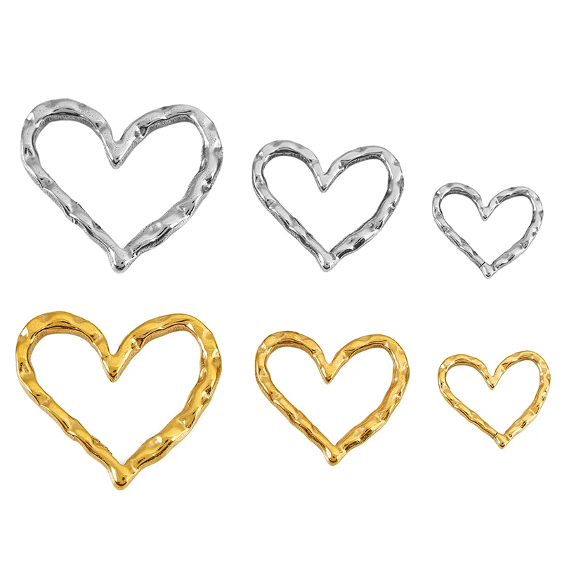5pcs Stainless Steel Heart Charms Hammered Texture Hollow Love Heart Pendants Connector for DIY Necklace Earrings Jewelry Making
5pcs Stainless Steel Heart Charms Hammered Texture Hollow Love Heart Pendants Connector for DIY Necklace Earrings Jewelry Making