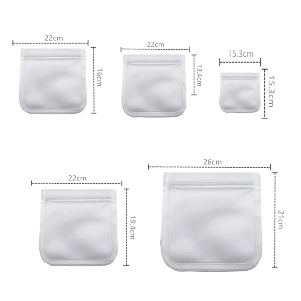5 Pcs Food Storage Bags Sealed Silicone Fresh Keeping Bags for Fruit Vegetable Meat Juice Safe Material Household
5 Pcs Food Storage Bags Sealed Silicone Fresh Keeping Bags for Fruit Vegetable Meat Juice Safe Material Household
