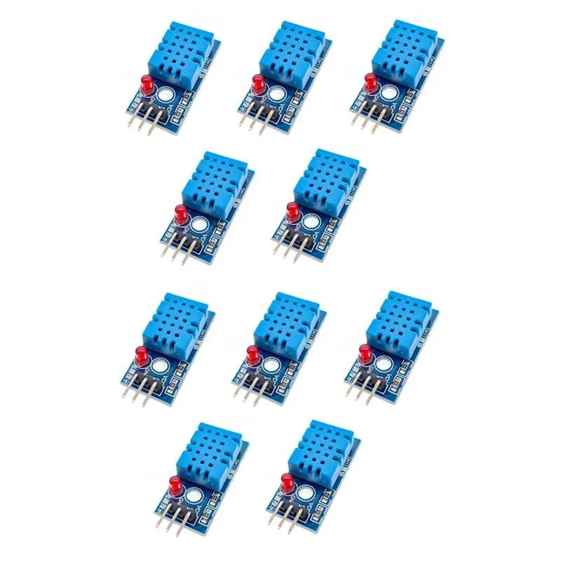 AED7-10PCS DHT11 Digital Temperature&Humidity Sensor Module Board 3.3-5V 3-Wire High Precision Low Power Module For Arduino
AED7-10PCS DHT11 Digital Temperature&Humidity Sensor Module Board 3.3-5V 3-Wire High Precision Low Power Module For Arduino
