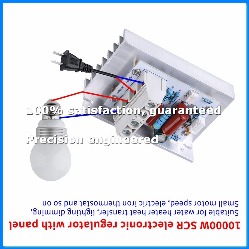 Dimmer Switch, 10000W SCR Digital Voltage Regulator Speed Control Dimmer Thermostat AC 220V 80A-A73M
Dimmer Switch, 10000W SCR Digital Voltage Regulator Speed Control Dimmer Thermostat AC 220V 80A-A73M
