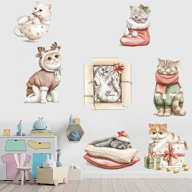 Cute Cats Pattern Wall Sticker Children's Room Pet Shop Wall Decoration Self-adhesive PVC Cute Animal Cat Decals for Home Decor
Cute Cats Pattern Wall Sticker Children's Room Pet Shop Wall Decoration Self-adhesive PVC Cute Animal Cat Decals for Home Decor