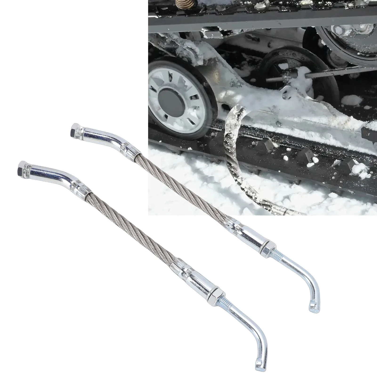 2PCS Snowmobile Ice Scratchers Kit for Snowmobiles with Reverse Non Reverse Gear Track Heights 2-1/2in
2PCS Snowmobile Ice Scratchers Kit for Snowmobiles with Reverse Non Reverse Gear Track Heights 2-1/2in