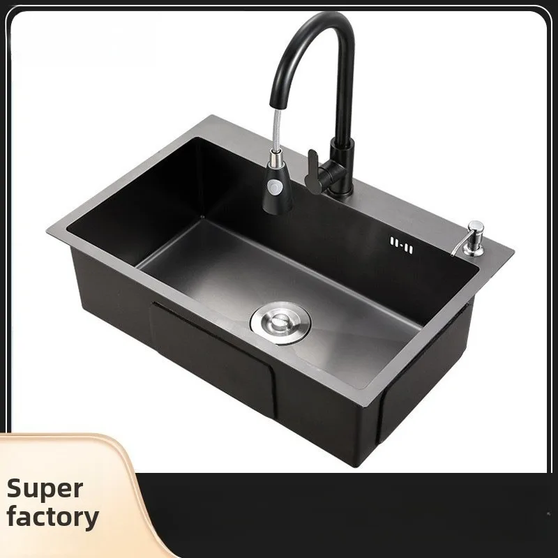 Nano Black Kitchen Sink Single Basin LargeTop Mount Undermount 304 Stainless Steel Wash Basin US EU Kitchenware Kitchen Sink
Nano Black Kitchen Sink Single Basin LargeTop Mount Undermount 304 Stainless Steel Wash Basin US EU Kitchenware Kitchen Sink