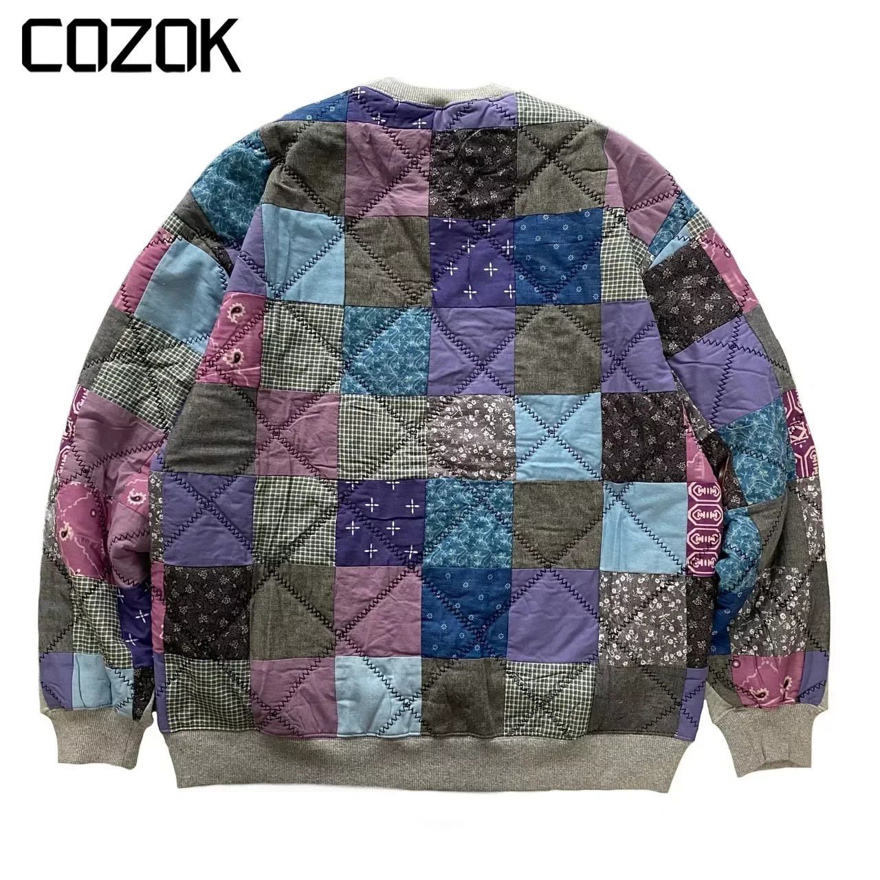 Vintage Plaid Patchwork Loose Back Type Thick Men's and Women's Pullover Hoodie Retro Round Neck Long Sleeve T-shirt Japanese
Vintage Plaid Patchwork Loose Back Type Thick Men's and Women's Pullover Hoodie Retro Round Neck Long Sleeve T-shirt Japanese