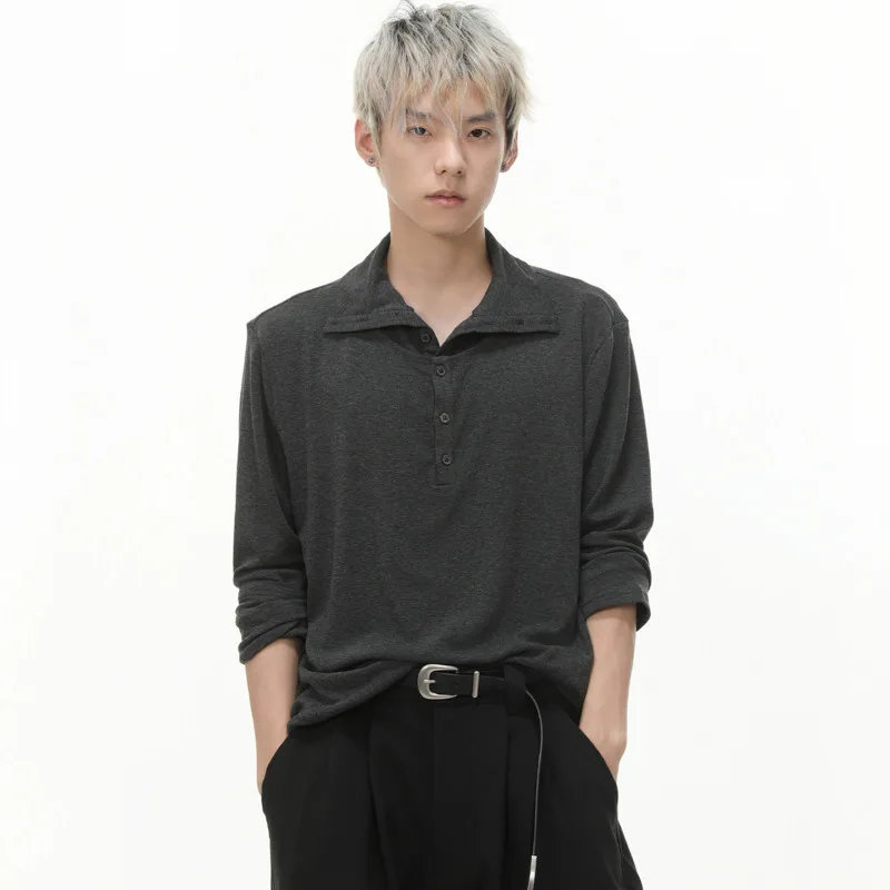 SYUHGFA 2025 Autumn Simple Men's Tees Turtleneck Solid Color Niche Design Tops All-match Long Sleeved Loose Male T-shirts
SYUHGFA 2025 Autumn Simple Men's Tees Turtleneck Solid Color Niche Design Tops All-match Long Sleeved Loose Male T-shirts