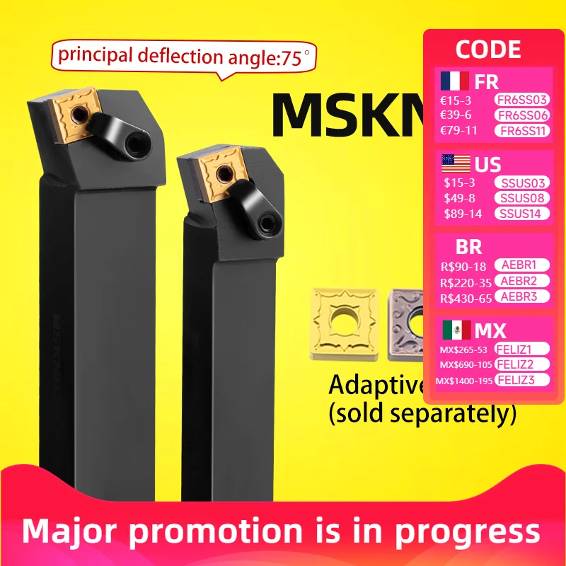 MSKNR2020 MSKNR2525 MSKNR3232 CNC External Turning Lathe Bar Holder Cutter Tool MSKNR MSKNL Series Bar Turning Holder
MSKNR2020 MSKNR2525 MSKNR3232 CNC External Turning Lathe Bar Holder Cutter Tool MSKNR MSKNL Series Bar Turning Holder