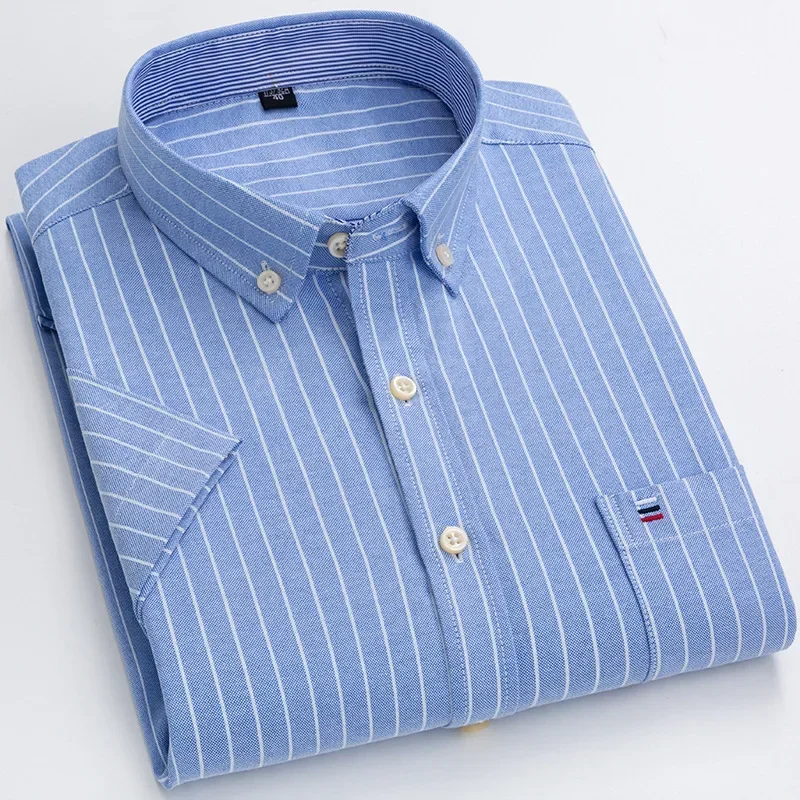 6XL 7XL 2024 Summer new men's shirt Short Sleeve Plaid stripes 100% cotton Oxford Slim Business Casual Extra size
6XL 7XL 2024 Summer new men's shirt Short Sleeve Plaid stripes 100% cotton Oxford Slim Business Casual Extra size