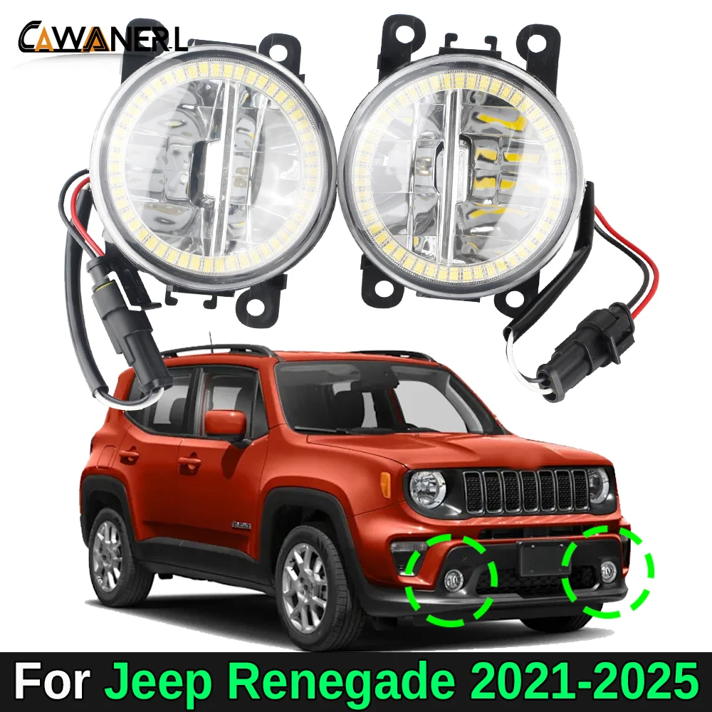 2 X 30W 3000LM Car Canbus LED Fog Light with Angel Eye DRL Daytime Running Lamp H11 For Jeep Renegade 2021 2022 2023 2024 2025
2 X 30W 3000LM Car Canbus LED Fog Light with Angel Eye DRL Daytime Running Lamp H11 For Jeep Renegade 2021 2022 2023 2024 2025