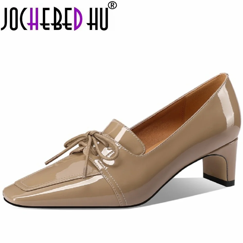 【JOCHEBED HU】Comfortable Mid Hells Casual Shoes For Women Newest Autumn Concise Square Toe Genuine Leather Lady Footwear 33-43
【JOCHEBED HU】Comfortable Mid Hells Casual Shoes For Women Newest Autumn Concise Square Toe Genuine Leather Lady Footwear 33-43
