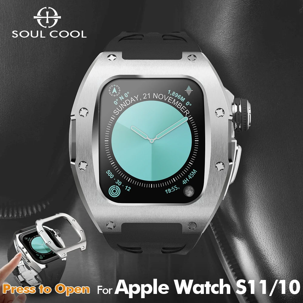 Чехол Soul Cool из нержавеющей стали для Apple Watch Series 11/10 46 мм, роскошный модный комплект, фторкаучук Smart iWatch S11 Fashion
Чехол Soul Cool из нержавеющей стали для Apple Watch Series 11/10 46 мм, роскошный модный комплект, фторкаучук Smart iWatch S11 Fashion