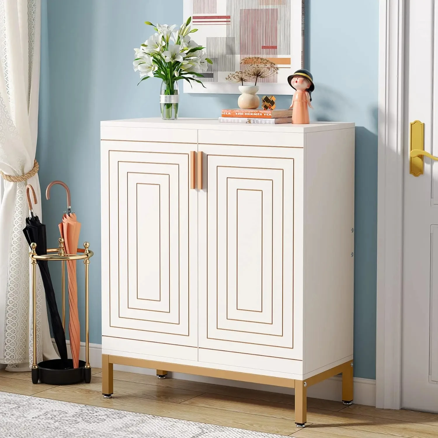 Shoe Cabinet with Doors, 20 Pairs Entryway Shoe Storage Cabinet with Shelves, 5-Tier Modern Free Standing Shoe Racks
Shoe Cabinet with Doors, 20 Pairs Entryway Shoe Storage Cabinet with Shelves, 5-Tier Modern Free Standing Shoe Racks