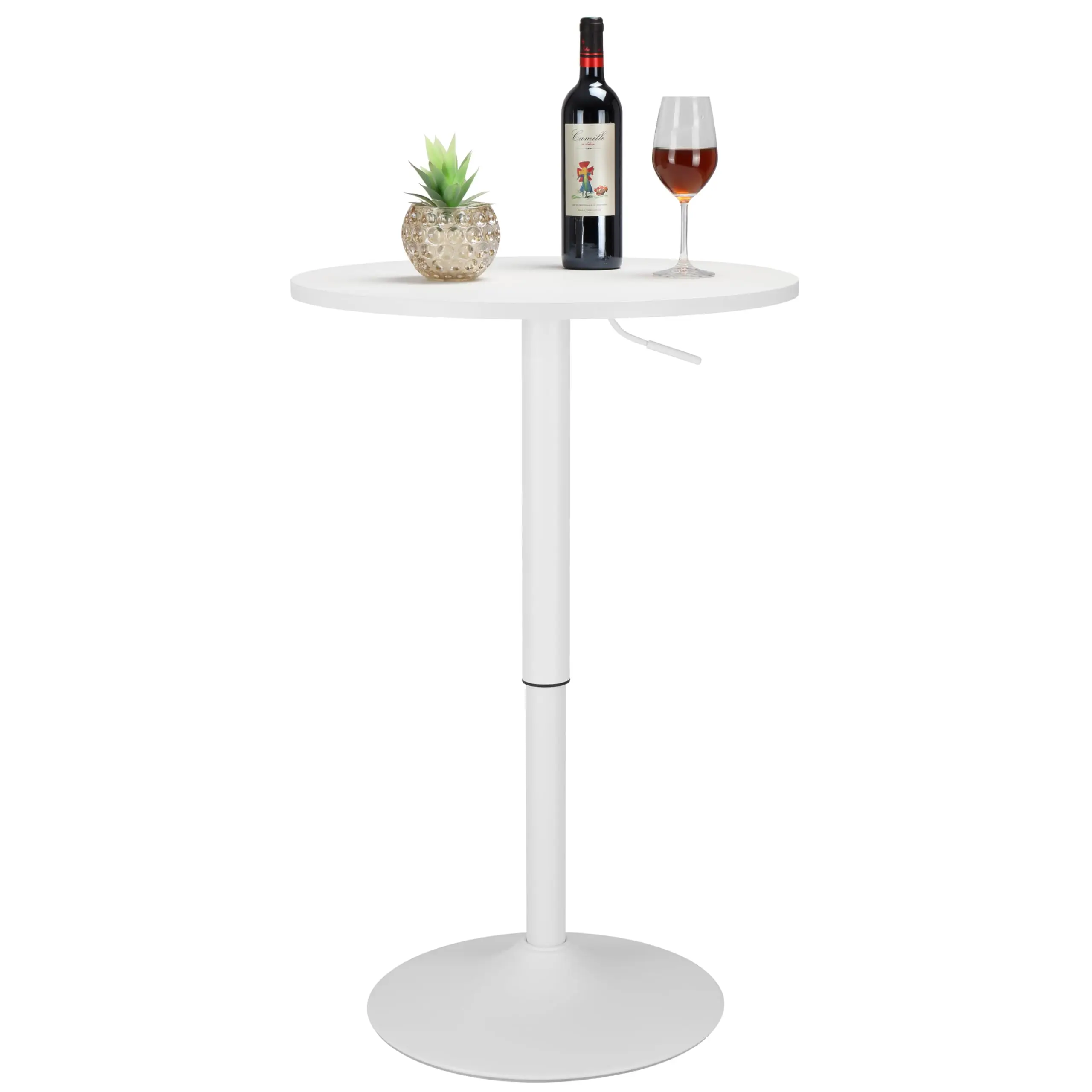 24 Inch Round Adjustable Height Bar Table White Metal Base For Kitchen Dining Living Room
24 Inch Round Adjustable Height Bar Table White Metal Base For Kitchen Dining Living Room