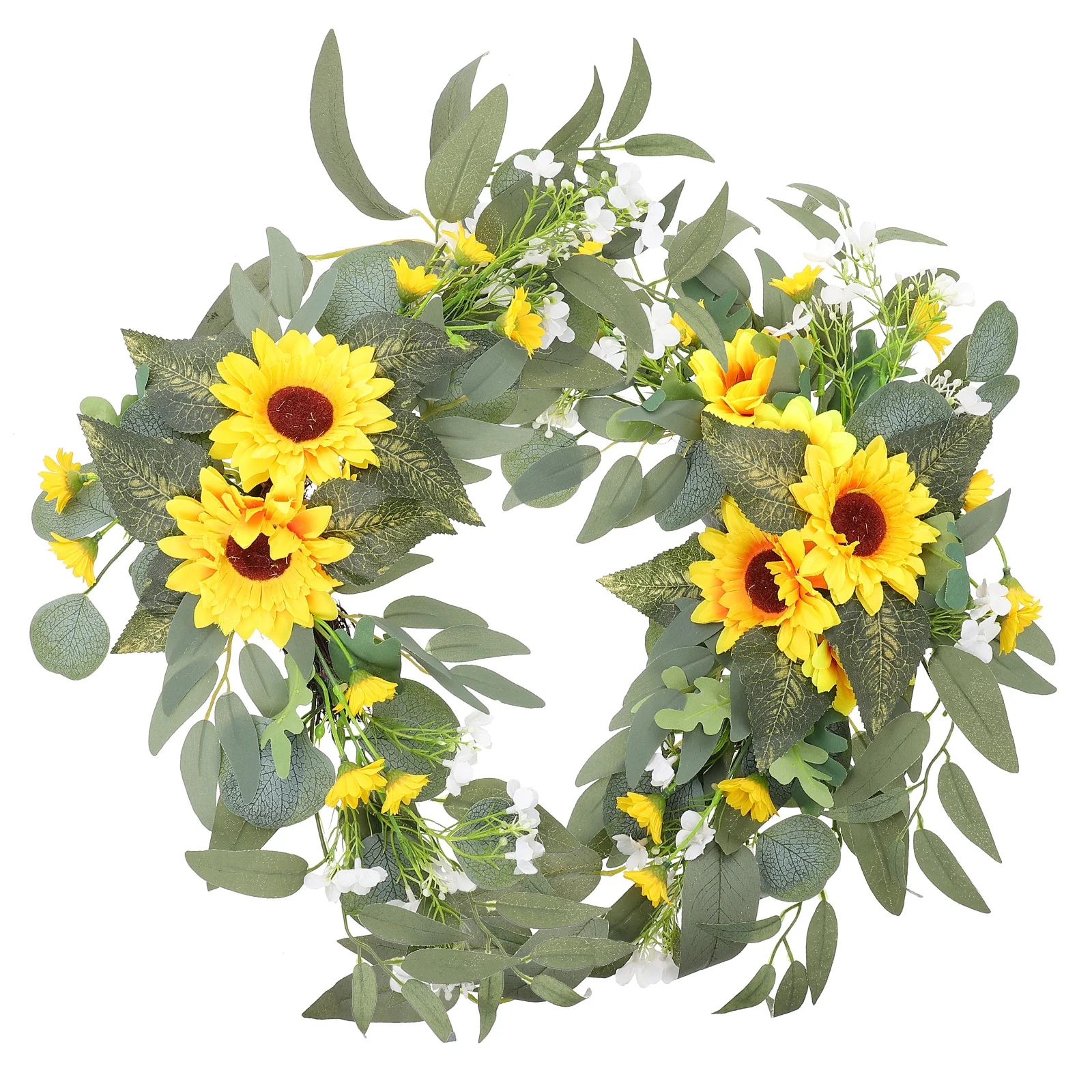 2 Pcs Sunflower Decoration Rustic Artificial Eucalyptus Home Wedding Car DIY Supplies Simple Flower Swag nament Fade resistant
2 Pcs Sunflower Decoration Rustic Artificial Eucalyptus Home Wedding Car DIY Supplies Simple Flower Swag nament Fade resistant