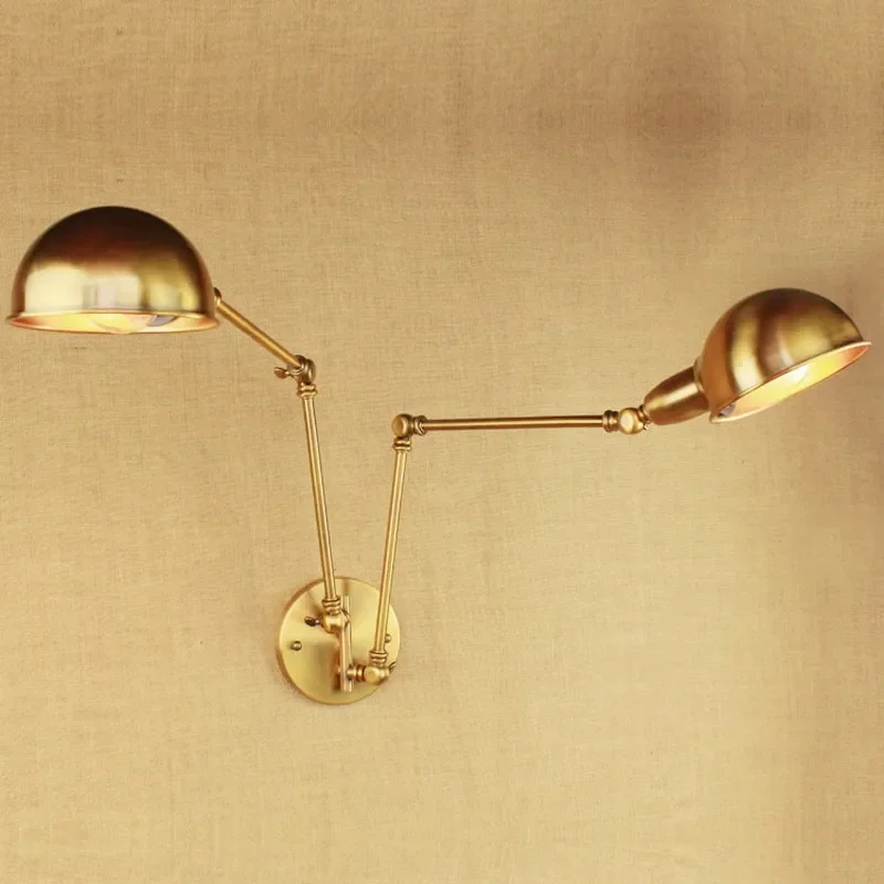 2 head luxury vintage gold swing arm Edison Wall lamp led Adjustable Metal Wall Light Fixtures For bedroom
2 head luxury vintage gold swing arm Edison Wall lamp led Adjustable Metal Wall Light Fixtures For bedroom