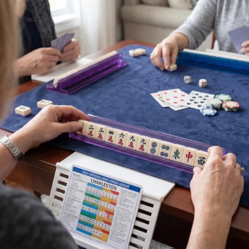 Slide In Mahjong Card Holder Rack ABS Mahjong Card Tray Stand Fits Board Game Table Games Anti Peeping Structure 69HD
Slide In Mahjong Card Holder Rack ABS Mahjong Card Tray Stand Fits Board Game Table Games Anti Peeping Structure 69HD
