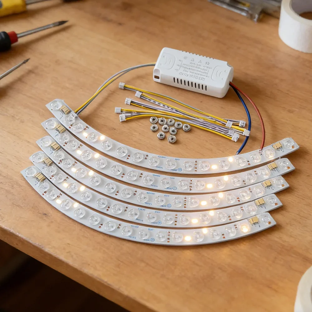 Curved LED Fan Light Strip 72W x 2 with Optical Lens for High Uniformity For indoor Ceiling Fan Light Solution
Curved LED Fan Light Strip 72W x 2 with Optical Lens for High Uniformity For indoor Ceiling Fan Light Solution