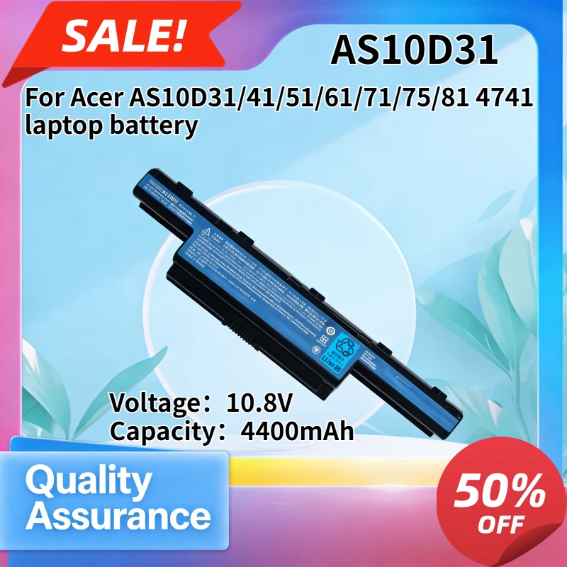 4400mAh Laptop Battery Compatible with Acer AS10D31 AS10D41 AS10D51 AS10D61 AS10D71 AS10D75 AS10D81 For Acer 4741 Series
4400mAh Laptop Battery Compatible with Acer AS10D31 AS10D41 AS10D51 AS10D61 AS10D71 AS10D75 AS10D81 For Acer 4741 Series