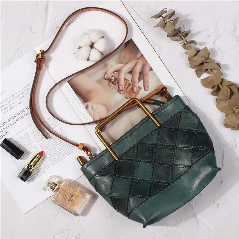 Johnature Fashion Commuter Women Handbag Vintage Genuine Leather Plaid Stitched Natural Cowhide Shoulder & Crossbody Bags
Johnature Fashion Commuter Women Handbag Vintage Genuine Leather Plaid Stitched Natural Cowhide Shoulder & Crossbody Bags