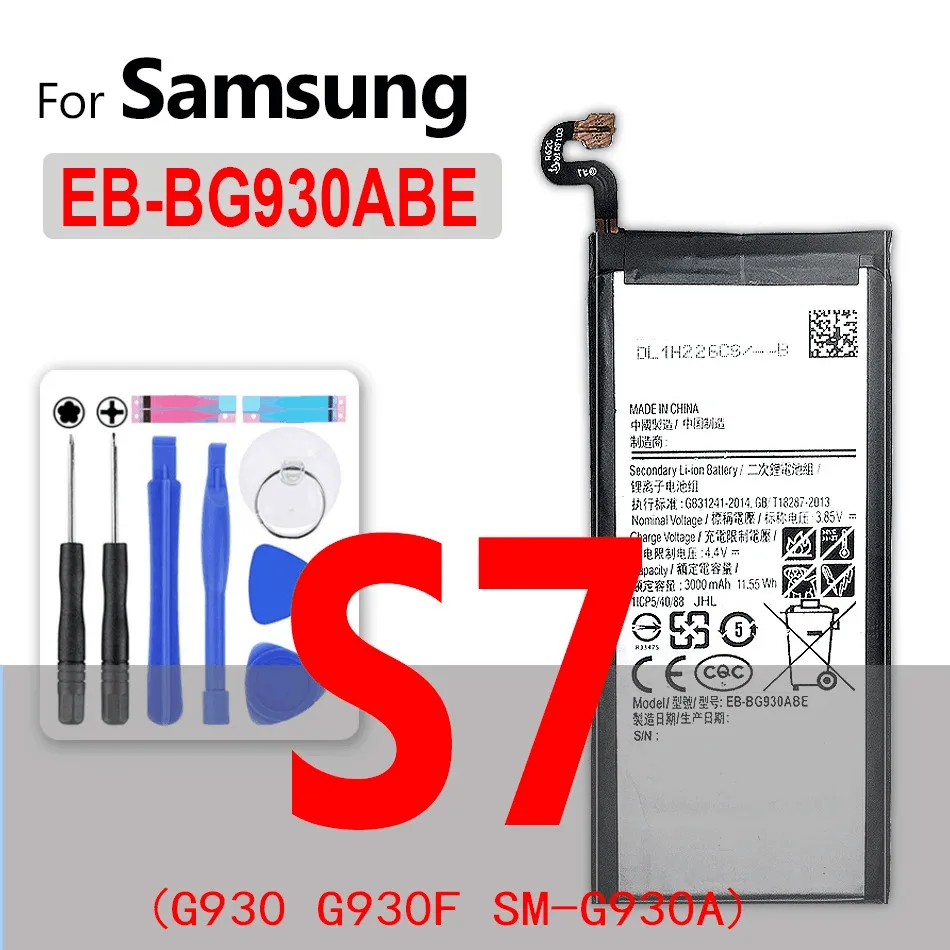 EB-BG930ABE EB-BG935ABE Battery For Samsung Galaxy S7 G930 G930F SM-G9300 S7 Edge S7edge G935 G935FD SM-G935F Li-ion Replacement
EB-BG930ABE EB-BG935ABE Battery For Samsung Galaxy S7 G930 G930F SM-G9300 S7 Edge S7edge G935 G935FD SM-G935F Li-ion Replacement