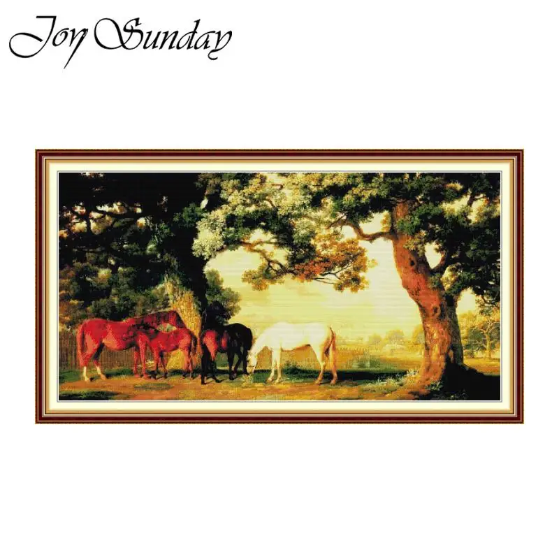 Joy Sunday Cross Stitch Mare and Foal под большое дубовое дерево HD Pattern Счетная печатная ткань Aida 16/14/11CT Набор игл Искусство
Joy Sunday Cross Stitch Mare and Foal под большое дубовое дерево HD Pattern Счетная печатная ткань Aida 16/14/11CT Набор игл Искусство