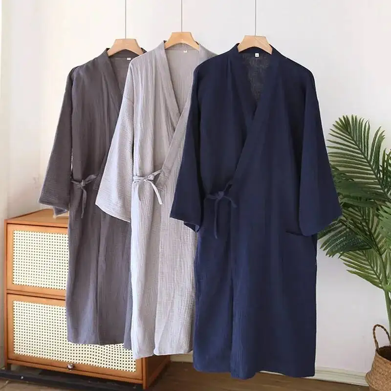 Хлопковые мужские халаты-кимоно, весенне-осенняя одежда для сна, толстовка юката больших размеров, халаты для домашней одежды, мужская одежда
Хлопковые мужские халаты-кимоно, весенне-осенняя одежда для сна, толстовка юката больших размеров, халаты для домашней одежды, мужская одежда