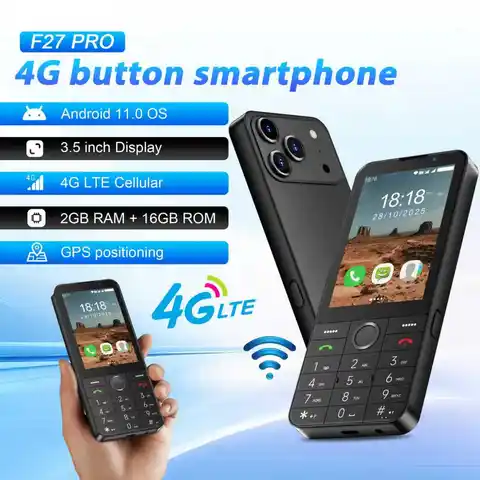 SERVO Touch Screen Android Smartphone 4G LTE Dual SIM Card 2GB RAM 16GB ROM Play Store WiFi Hotspot Smart Button Mobile Phones