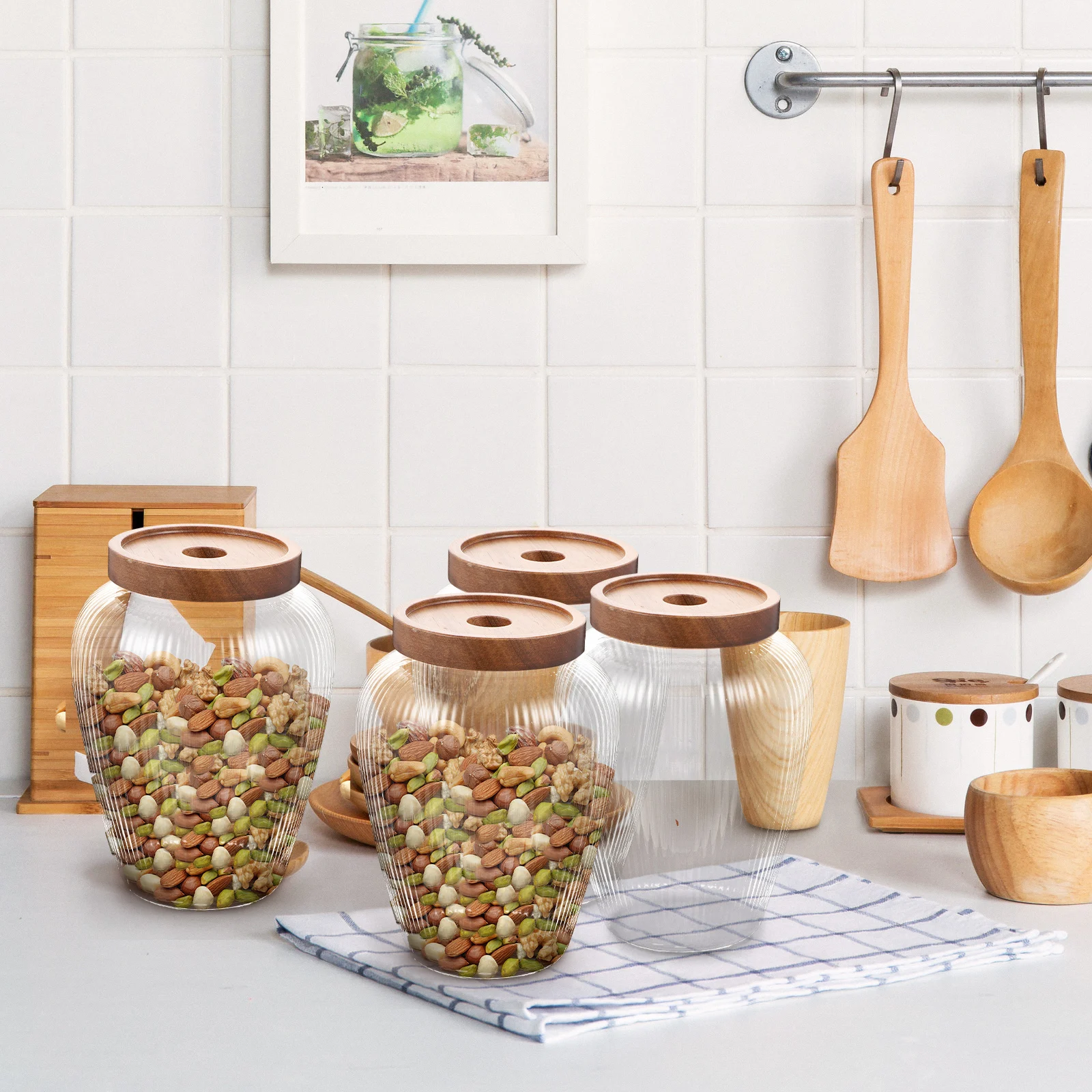 Airtight Glass Storage Jars with Wood Lids Sealed Containers for Coffee Tea Snacks Decorative Food Canisters Sugar Holders
Airtight Glass Storage Jars with Wood Lids Sealed Containers for Coffee Tea Snacks Decorative Food Canisters Sugar Holders