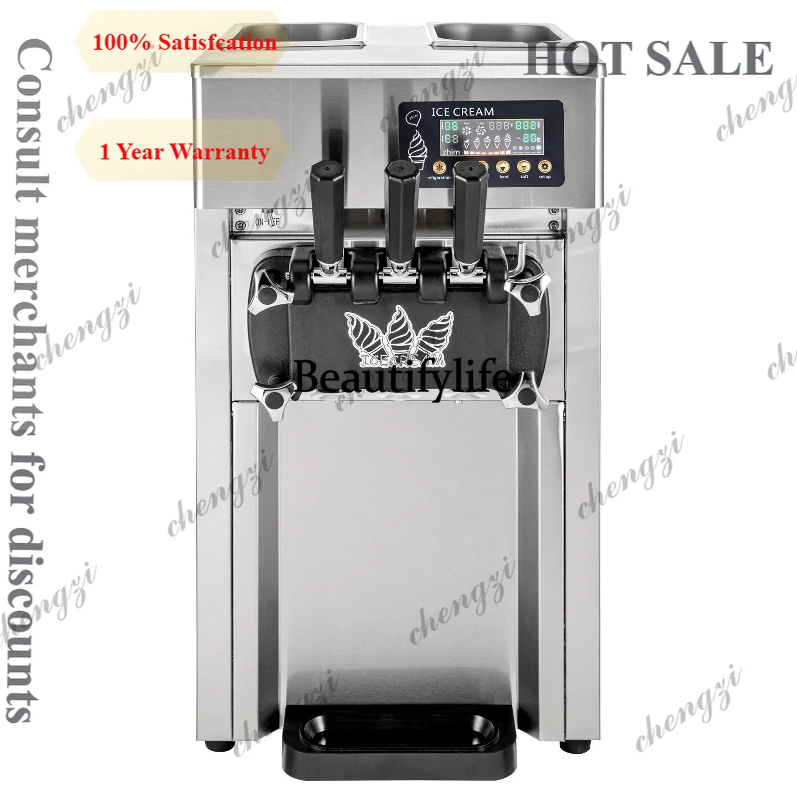 A81 Ice Cream Machine 1200W A168 Panassonic Compressor Ice Cream Maker 3Flavors Ice Cream Making Machine 4 Nozzles LCD Pa
A81 Ice Cream Machine 1200W A168 Panassonic Compressor Ice Cream Maker 3Flavors Ice Cream Making Machine 4 Nozzles LCD Pa