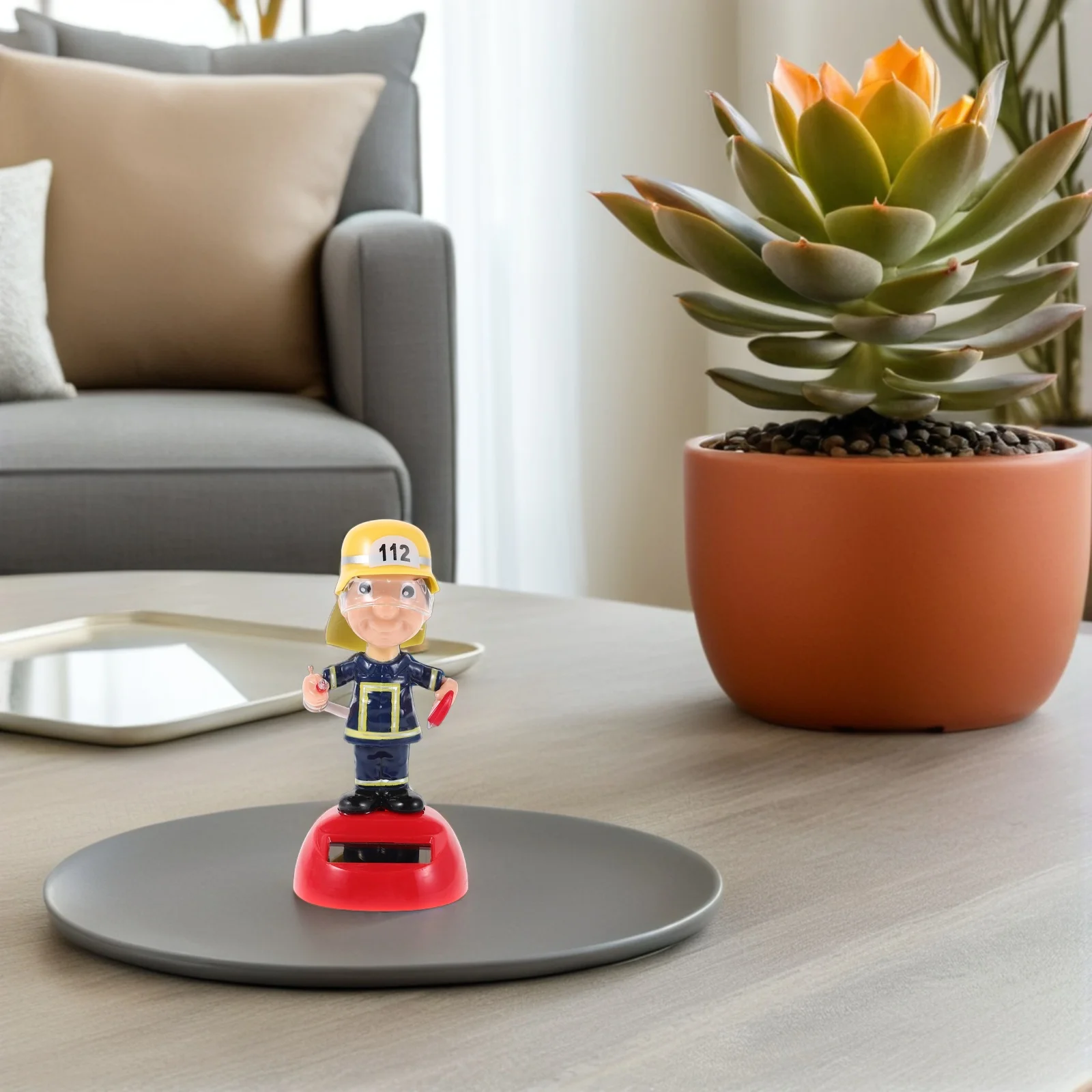 Solar Powered Firefighter Car Cute Dashboard Ornament Small Figurine for Gift Unique Car Decor
Solar Powered Firefighter Car Cute Dashboard Ornament Small Figurine for Gift Unique Car Decor