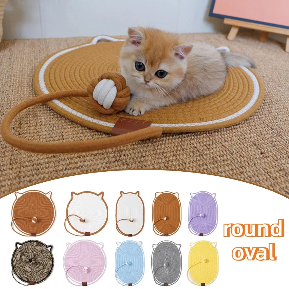 Cotton Rope Cat Scratching Mat Woven Pet Sleeping Cotton Pad Scratch and Wear Resistant Round and Oval Gatos Mascotas Cat Beds
Cotton Rope Cat Scratching Mat Woven Pet Sleeping Cotton Pad Scratch and Wear Resistant Round and Oval Gatos Mascotas Cat Beds