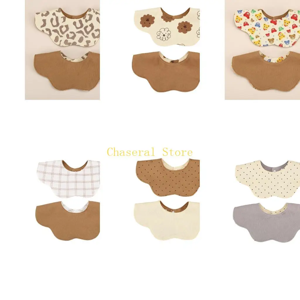 E7CE Reversible Cotton Baby Drooling Bib 360 Protections for Feeding Time Two Sided
E7CE Reversible Cotton Baby Drooling Bib 360 Protections for Feeding Time Two Sided