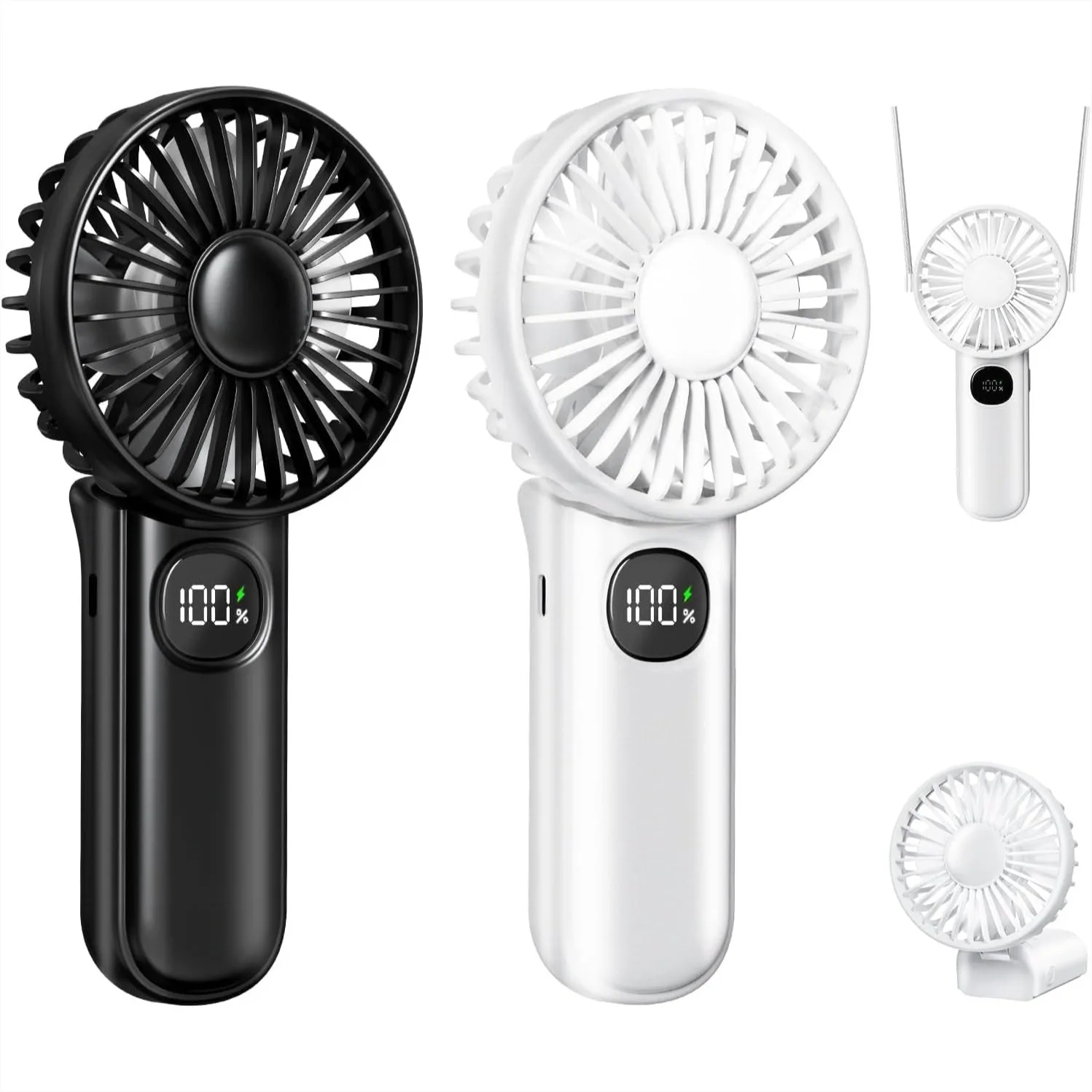 Portable Handheld Fan 2-Pack, 180° Foldable Mini Fan with Lanyard, 5-Speed Ultra-Quiet Rechargeable Personal Fan for Travel
Portable Handheld Fan 2-Pack, 180° Foldable Mini Fan with Lanyard, 5-Speed Ultra-Quiet Rechargeable Personal Fan for Travel