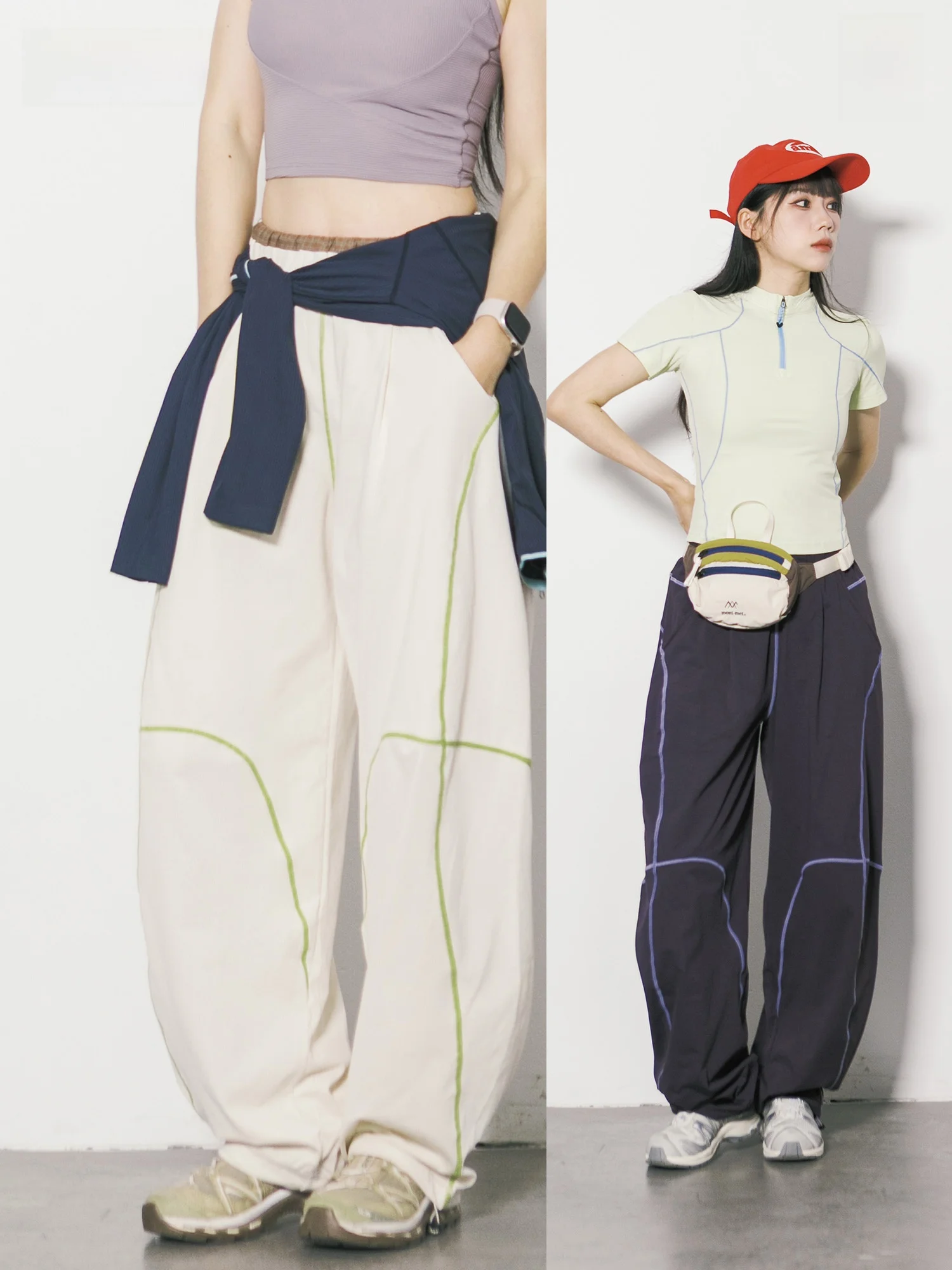 Outdoor Casual Wide Leg Pants Unisex Quick Dry Breathable Loose Slimming Leisure Trousers Color Block Hsu Line Sporty Style
Outdoor Casual Wide Leg Pants Unisex Quick Dry Breathable Loose Slimming Leisure Trousers Color Block Hsu Line Sporty Style