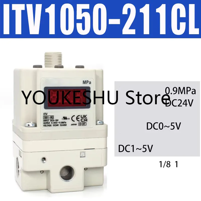 New original electrical proportional valve ITV1050-211CL With C bracket and data cable
New original electrical proportional valve ITV1050-211CL With C bracket and data cable