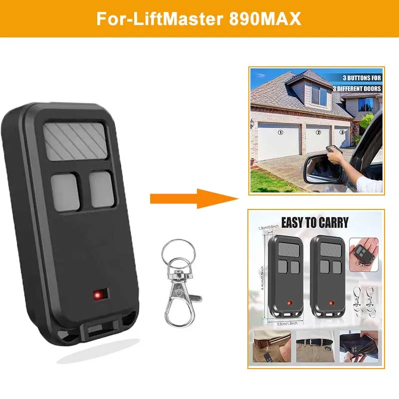 890MAX Universal Garage Door Remote, Compatible with Liftmaster/Chamberlain/Craftsman Garage Door Openers of Models 371/971/81lm
890MAX Universal Garage Door Remote, Compatible with Liftmaster/Chamberlain/Craftsman Garage Door Openers of Models 371/971/81lm