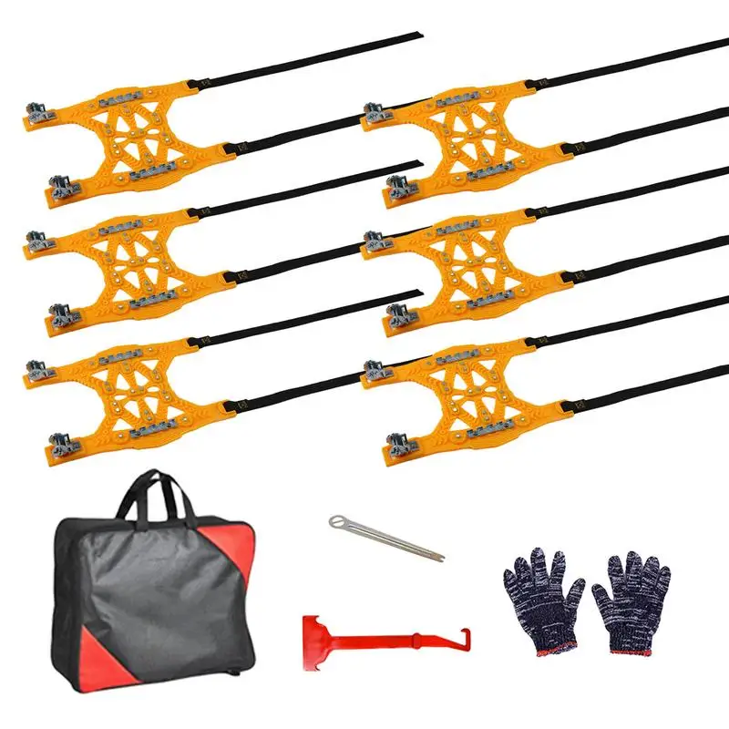 Car Snow Chains 6 Pcs Adjustable Tire Snow Chains For 165-275mm Anti-Slip Snow Chains Anti-ice Crushing For Tire Dirt Track Free
Car Snow Chains 6 Pcs Adjustable Tire Snow Chains For 165-275mm Anti-Slip Snow Chains Anti-ice Crushing For Tire Dirt Track Free