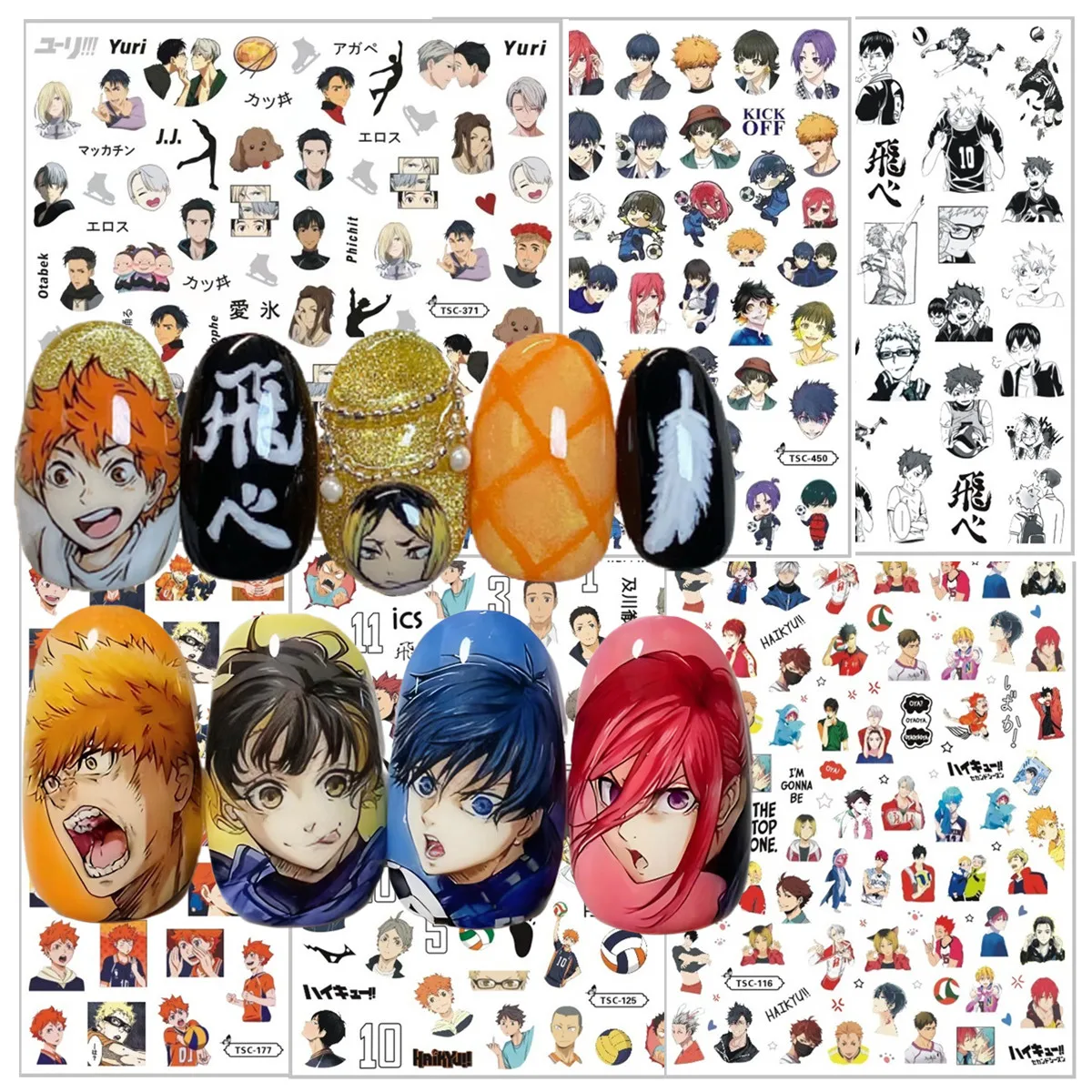 BlueLock TSC-449-450 Football mezzo piano Haikyuu 3d Nail Art Sticker Slider Stamp Decor For Nails Accessories For Professionals
BlueLock TSC-449-450 Football mezzo piano Haikyuu 3d Nail Art Sticker Slider Stamp Decor For Nails Accessories For Professionals
