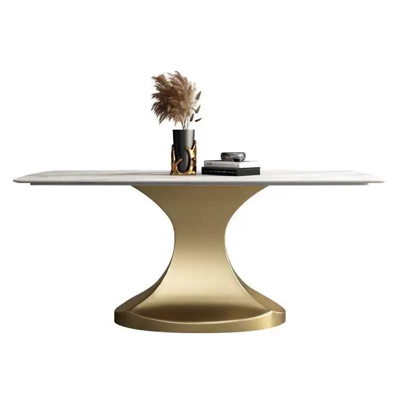 Luxury Gold Marble Slate Top Dining Table 6 Seats 4 Chairs Set Home Furniture Modern Design Restaurant Metal Dining Table
Luxury Gold Marble Slate Top Dining Table 6 Seats 4 Chairs Set Home Furniture Modern Design Restaurant Metal Dining Table