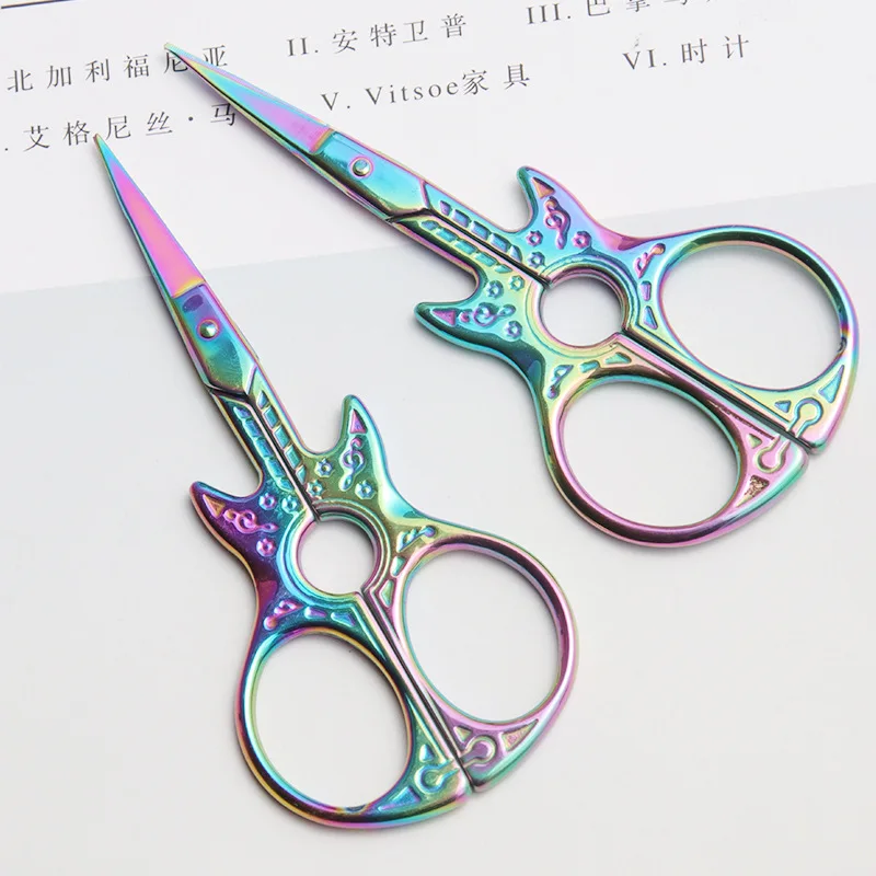 113 мм модные ножницы для гитары из нержавеющей стали, студенческий инструмент для резки бумаги, школьные канцелярские принадлежности, подарок, домашние ножницы S20
113 мм модные ножницы для гитары из нержавеющей стали, студенческий инструмент для резки бумаги, школьные канцелярские принадлежности, подарок, домашние ножницы S20