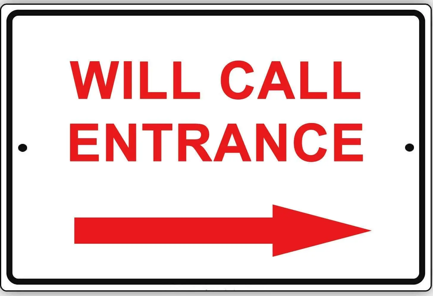 Vincenicy Metal Sign Great Aluminum Tin Will Call Entrance (Right Arrow) ; Summer Style-aluminum
Vincenicy Metal Sign Great Aluminum Tin Will Call Entrance (Right Arrow) ; Summer Style-aluminum