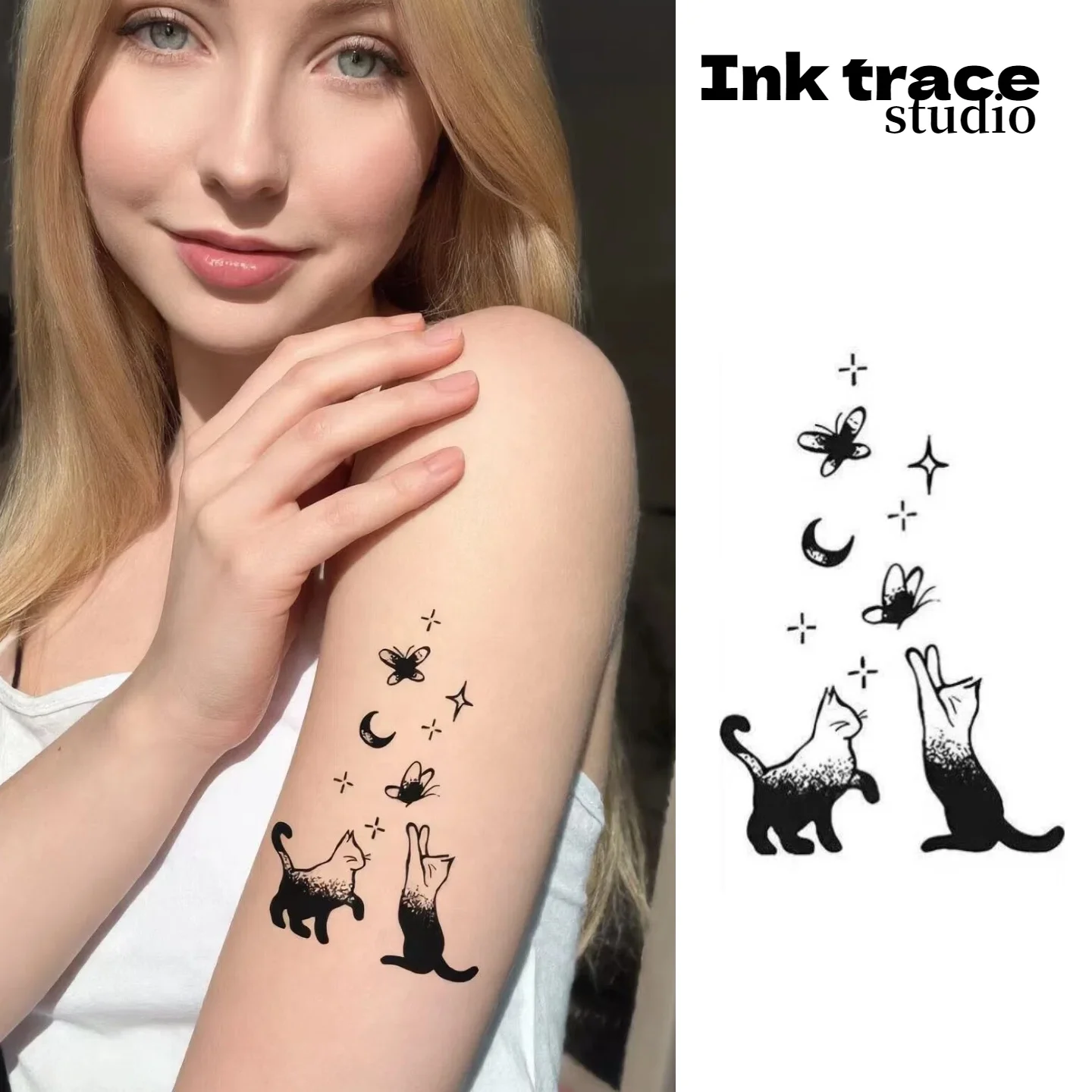 Naughty Kitten New semi-permanent waterproof tattoo stickers that last 10–12 days
Naughty Kitten New semi-permanent waterproof tattoo stickers that last 10–12 days